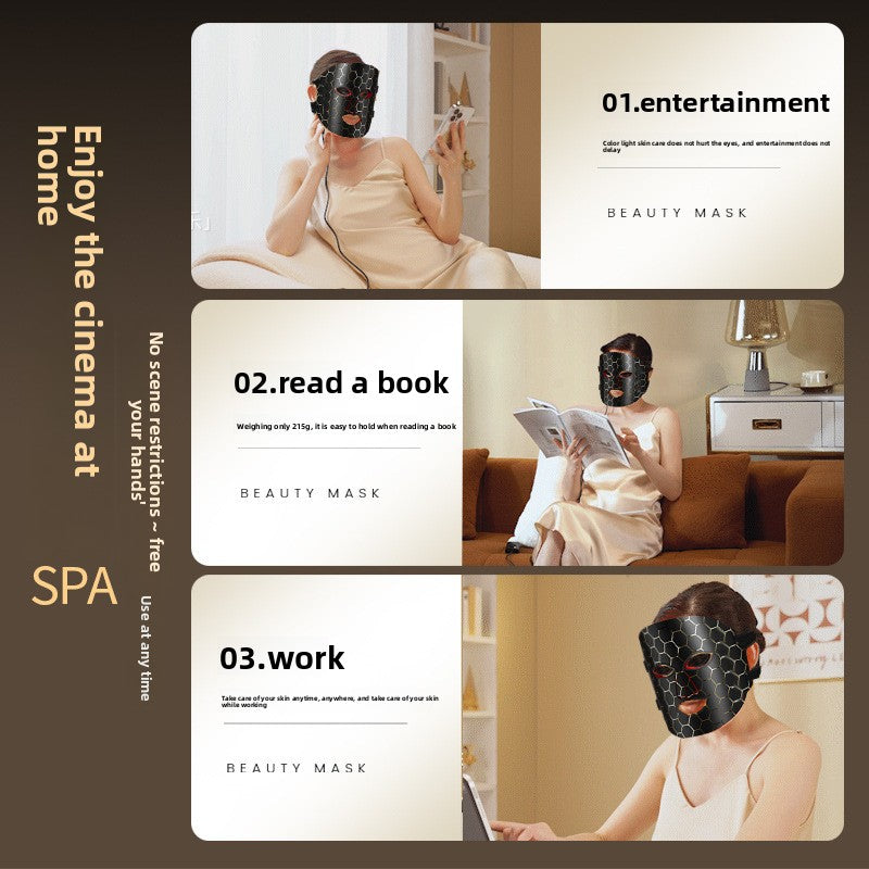 Silicone Photon Beauty Mask with Red Blue Light Therapy