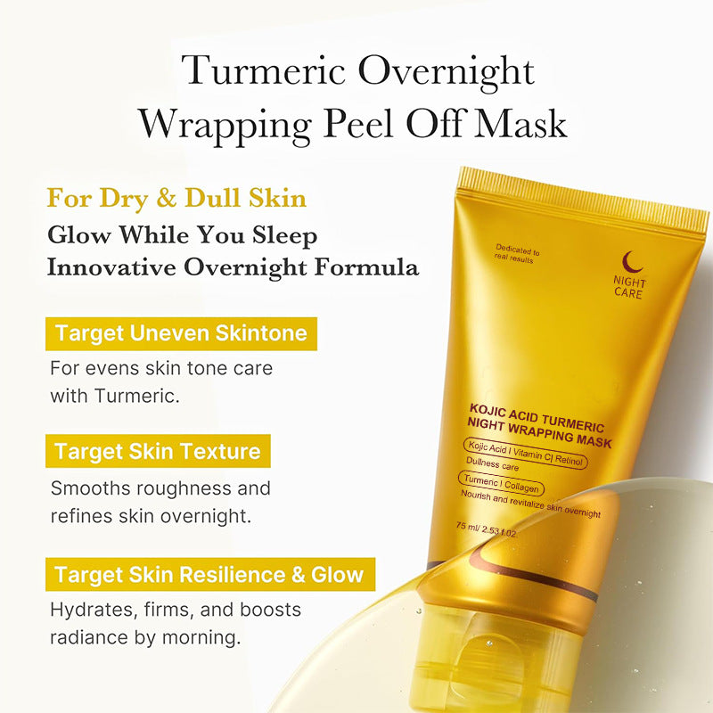Turmeric Collagen Peel-Off Mask with Brush.