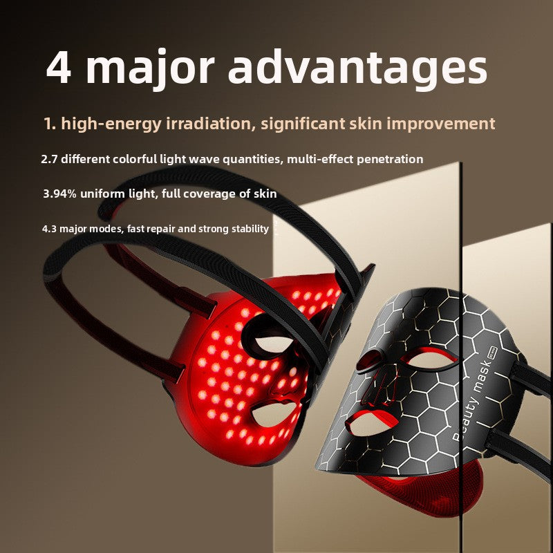Silicone Photon Beauty Mask with Red Blue Light Therapy