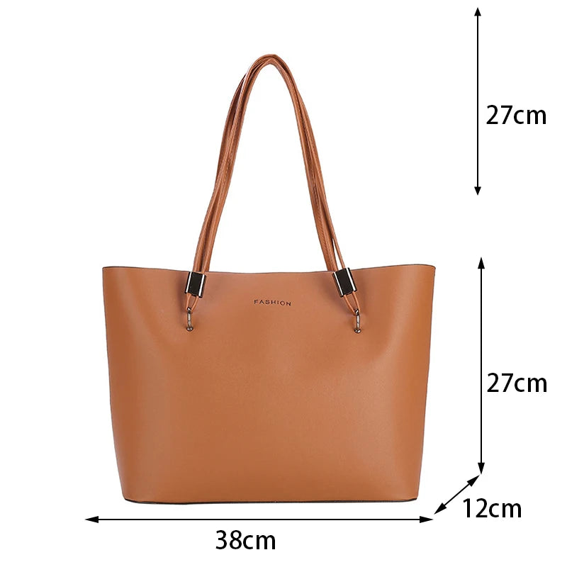 Sac Cabas Minimaliste en Cuir – Grand Volume