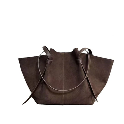 Sac Cabas Élégant en Cuir Suédé – Grand Format