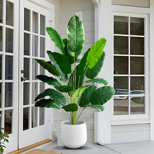 12/18/24 Leaves Artificial Banana Plants Leaves Fern Plant Real Touch Large Tropical Palm Tree Lifelike Plastic